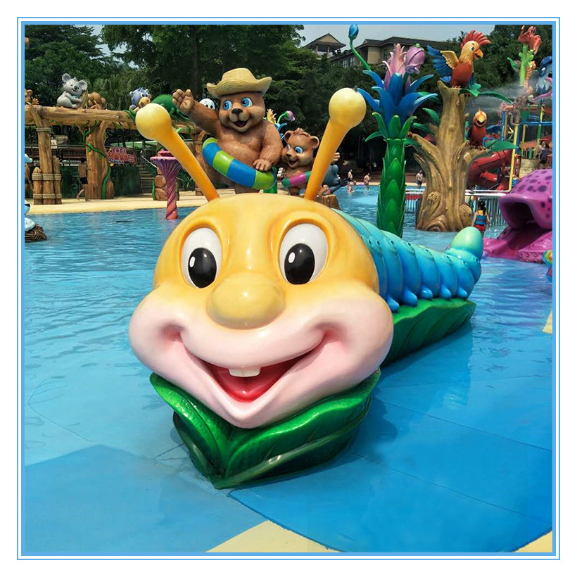 兒童水上樂園設(shè)備-毛毛蟲滑梯